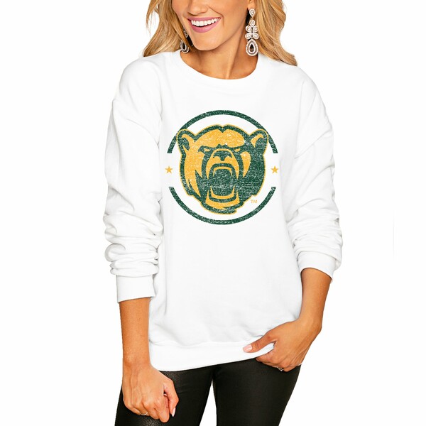 ゲームデイ レディース パーカー・スウェットシャツ アウター Baylor Bears Women's End Zone Pullover Sweatshirt White