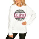 ゲームデイ レディース パーカー・スウェットシャツ アウター Minnesota Golden Gophers Women's Scoop & Score Pullover Sweatshirt White