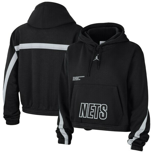 ジョーダン レディース パーカー・スウェットシャツ アウター Brooklyn Nets Jordan Brand Women's Courtside Statement Edition Pullover Hoodie Black