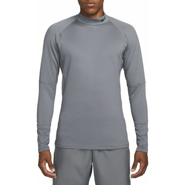 iCL Y Vc gbvX Nike Men's Pro Dri-FIT Warm Mock Neck Long Sleeve Shirt Smoke Grey