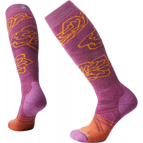 スマートウール レディース 靴下 アンダーウェア Smartwool Women's Ski Full Cushion Pattern Over The Calf Socks Meadow Mauve