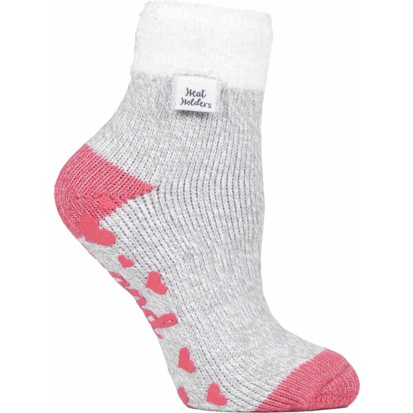 q[gz_[Y fB[X C A_[EFA Heat Holders Women's Feather Top Lounge Socks Light Grey