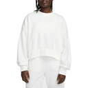 ナイキ レディース パーカー スウェットシャツ アウター Nike Sportswear Women 039 s Plush Oversized Crew-Neck Mod Crop Sweatshirt Sail