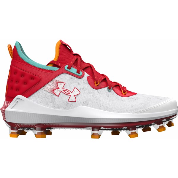 ޡ   ݡ Under Armour Harper 8 Elite TPU Baseball Cleats White/Red