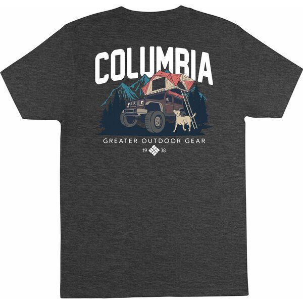 RrA Y Vc gbvX Columbia Men's Racer Short-Sleeve Tee Charcoal Heather