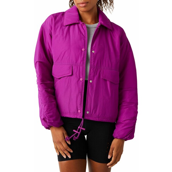 エフピームーブメント レディース シャツ トップス FP Movement Women's Off The Bleachers Coaches Jacket Vivid Violet