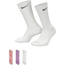 iCL Y C A_[EFA Nike Everyday Plus Dyed Cushioned Crew Socks - 3 Pack White/Fuchsia