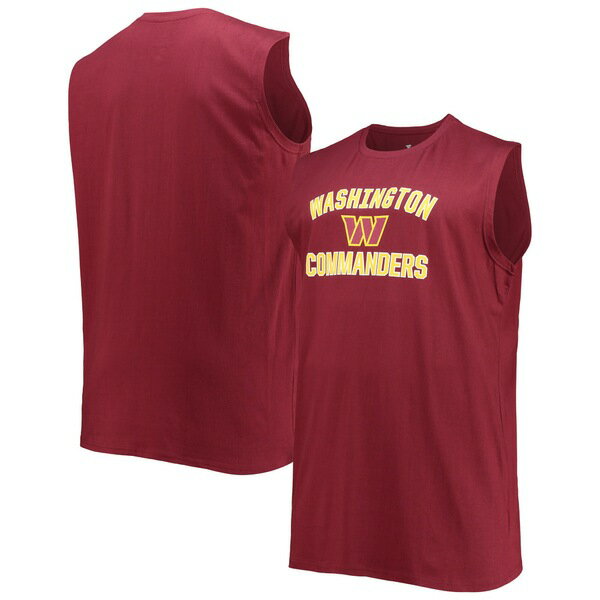 ファナティクス メンズ Tシャツ トップス Washington Commanders Fanatics Branded Heart N Soul Muscle Tank Top Burgundy