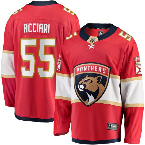 ファナティクス メンズ ユニフォーム トップス Noel Acciari Florida Panthers Fanatics Branded Breakaway Player Jersey Red