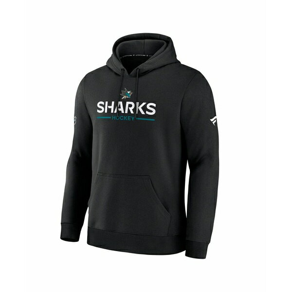 ファナティクス メンズ パーカー・スウェットシャツ アウター Men's Black San Jose Sharks Authentic Pro Primary Hoodie Black