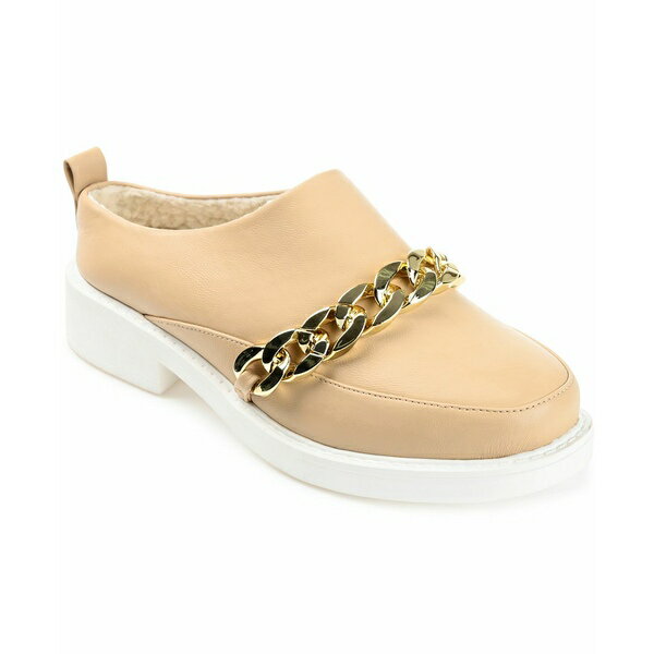 ジャーニーコレクション レディース スリッポン・ローファー シューズ Women's Sheah Chain Loafers Tan