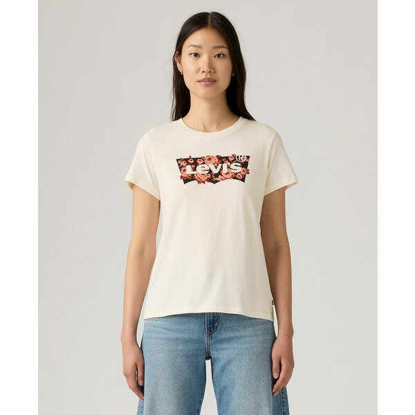 リーバイス レディース カットソー トップス Women's Perfect Graphic Logo Cotton T-shirt Gab Rose B..