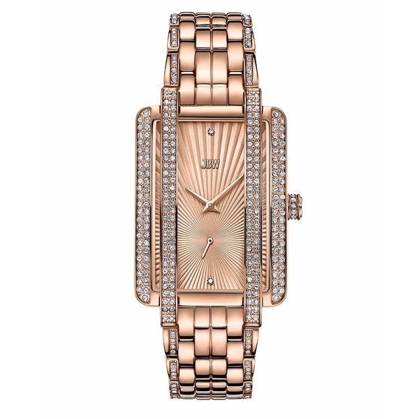 ジェイビーダブリュー レディース 腕時計 アクセサリー Women's Mink Diamond (1/8 ct.t.w.) 18K Rose Gold Plated Stainless Steel Watch Gold