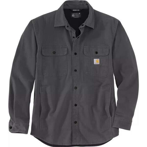 カーハート ブルゾン メンズ カーハート メンズ ジャケット＆ブルゾン アウター Carhartt Men's Canvas Fleece Lined Shirt Jacket Shadow