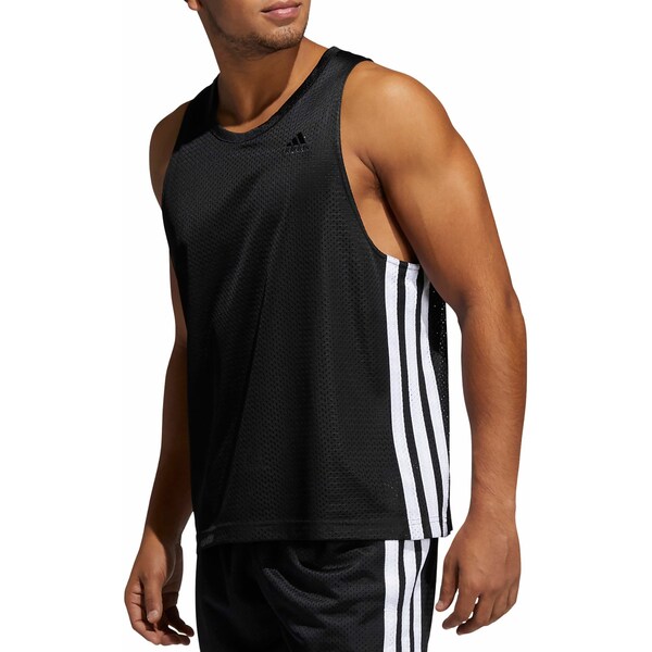 アディダス メンズ シャツ トップス adidas Men's Summer Legend Basketball Tank Top Black