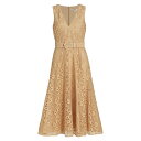 バッジェリーミシュカ レディース ワンピース トップス Lace Fit-&-Flare Midi-Dress tan