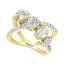 ե 쥯   ꡼ EFFY® Diamond Multi-Shape Crossover Ring (1-5/8 ct. t.w.) in 18k White Gold or 18k Yellow Gold Yellow Gold