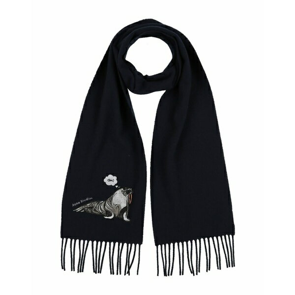 アクネ ストゥディオズ ACNE STUDIOS レディース マフラー・ストール・スカーフ アクセサリー Scarves Dark blue