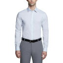 カルバン・クライン カルバンクライン メンズ シャツ トップス Men's Steel Plus Slim Fit Stretch Wrinkle Free Dress Shirt Blue