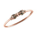 GtB[ RNV fB[X uXbgEoOEANbg ANZT[ EFFY&reg; Diamond (3/4 ct. t.w.) and Tsavorite Accent Bangle Bracelet in 14k Rose Gold Rose Gold