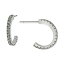 ジャニ ベルニーニ レディース ピアス＆イヤリング アクセサリー Cubic Zirconia Small Half Hoop Earrings, 0.55", Created for Macy's Silver