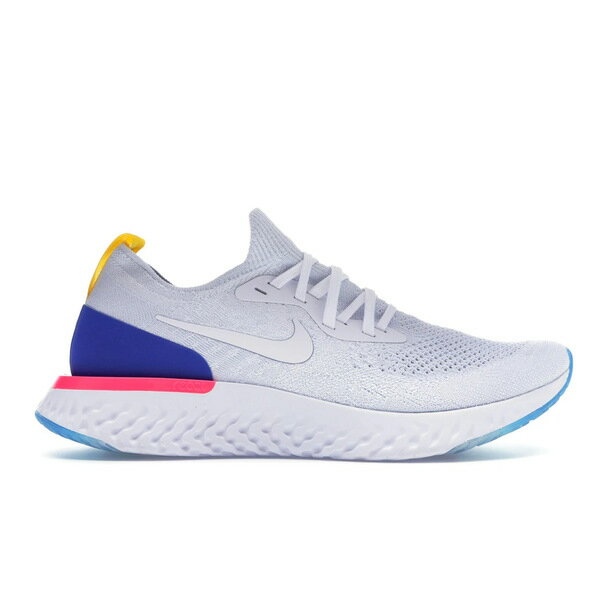 Nike ナイキ メンズ スニーカー 【Nike Epic React Flyknit】 サイズ US_10.5(28.5cm) White Racer Blue Pink Blast