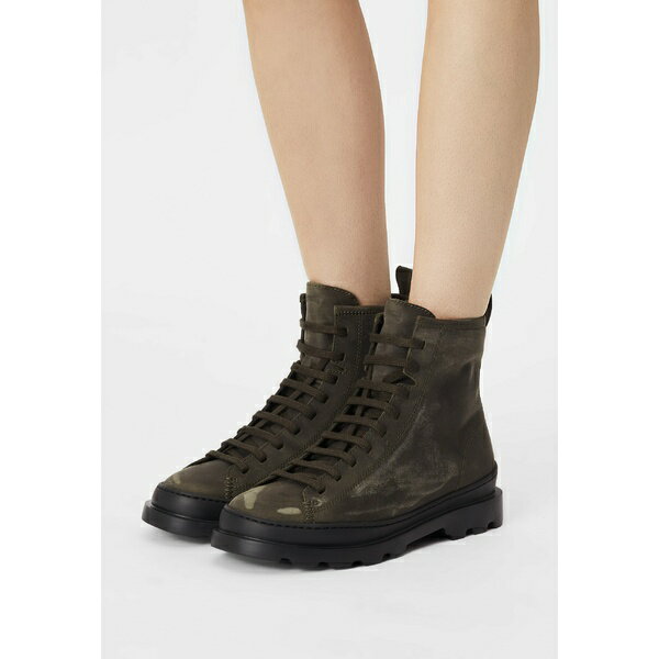 カンペール レディース ブーツ シューズ BRUTUS - Lace-up ankle boots - dark green