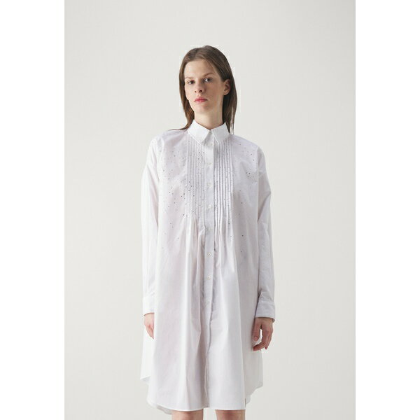 エーゼット ファクトリー レディース ワンピース トップス GRETA DRESS - Shirt dress - white