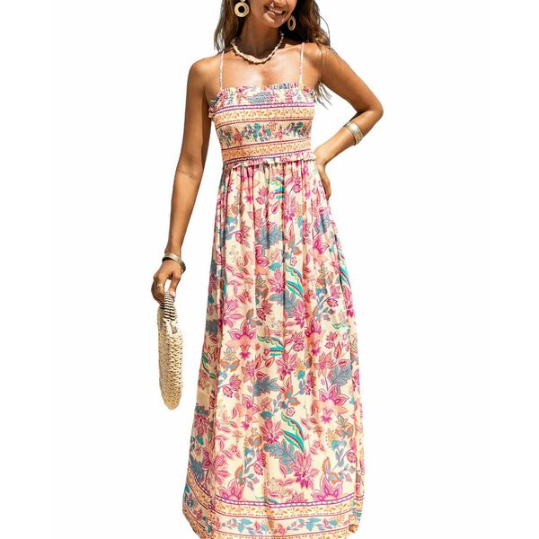 カップシー レディース ワンピース トップス Women's Papaya Punch Floral Maxi Beach Dress Open miscellaneous(4)