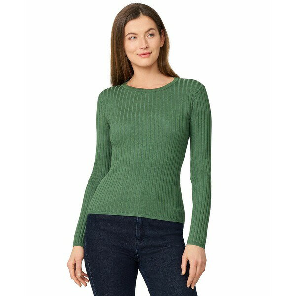 メリッサ ペイジ レディース ニット&セーター アウター Women's Crewneck Ribbed-Knit Sweater Myrtle ..