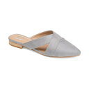 ジャーニーコレクション レディース スリッポン・ローファー シューズ Women's Giada Pointed Toe Slip On Mules Gray