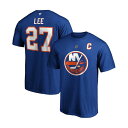 ファナティクス メンズ シャツ トップス Men's Anders Lee Royal New York Islanders Authentic Stack Name and Number T-shirt Royal(4)