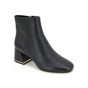 ケネスコール レディース ブーツ シューズ Women's Alec Block Heel Ankle Booties Black Leather