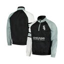 スターター メンズ ジャケット&ブルゾン アウター Men's Black, White Chicago White Sox Elite Raglan Half-Zip Jacket Black, White