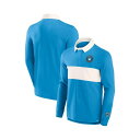 ファナティクス メンズ シャツ トップス Men's Blue Charlotte FC Penalty Kick Long Sleeve Polo Shirt Blue(4)