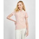 トミー ヒルフィガー レディース カットソー トップス Women's Houndstooth-Print Collared Top Bridal Rose