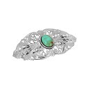 2028 レディース ヘアアクセサリー アクセサリー Women's Silver-Tone Oval Stone Large Hair Barrette Tu...
