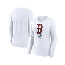 ファナティクス レディース Tシャツ トップス Women's White Boston Red Sox Long Sleeve T-shirt White