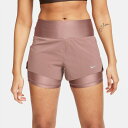 ナイキ レディース フィットネス スポーツ Dri-FIT Swift Women's Mid-Rise 3 2-in-1 Shorts(4)