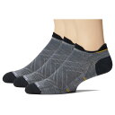 スマートウール メンズ 靴下 アンダーウェア Run Zero Cushion Low Ankle Socks 3-Pack Light Gray