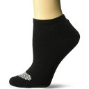 ヘインズ レディース 靴下 アンダーウェア Women's Plush Comfort Toe Seam No Show Socks, 6-Pair Pack Black