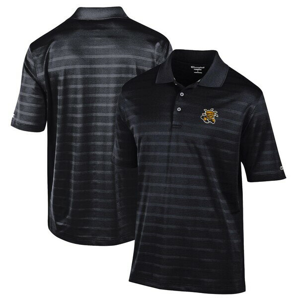 `sI Y |Vc gbvX Wichita State Shockers Champion Textured Solid Polo Black