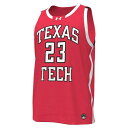 アンダーアーマー メンズ ユニフォーム トップス #23 Texas Tech Red Raiders Under Armour Replica Basketball Jersey Red 2