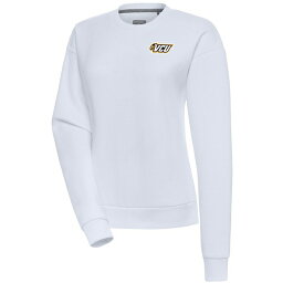 アンティグア レディース パーカー・スウェットシャツ アウター VCU Rams Antigua Women's Victory Pullover Sweatshirt White