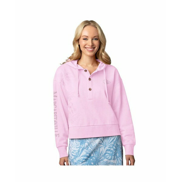 マルガリータビル レディース パーカー・スウェットシャツ アウター Women's Pink Kansas City Chiefs Island Dream Solid Pullover Hoodie Pink