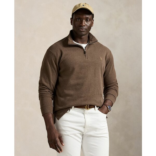 ラルフローレン メンズ ニット&セーター アウター Men's Big & Tall Estate-Rib Quarter-Zip Pullover ..