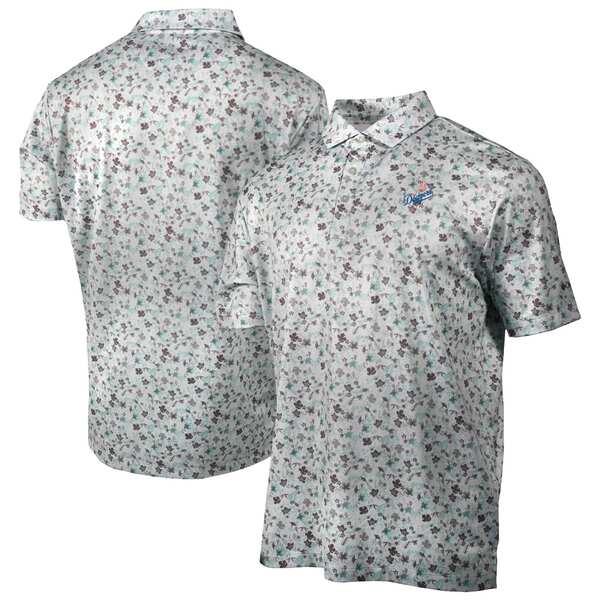 コロンビア メンズ ポロシャツ トップス Los Angeles Dodgers Columbia OmniWick Countryside Green Polo Gray