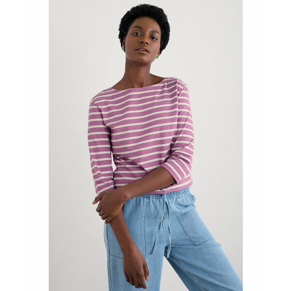 シーソルト コーンウォール レディース カットソー トップス Women's Sailor Quarter Sleeve Top Breto..