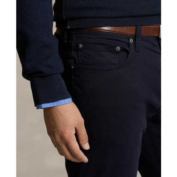 ラルフローレン メンズ カジュアルパンツ ボトムス Men's Varick Slim Straight Stretch Sateen Pants Navy