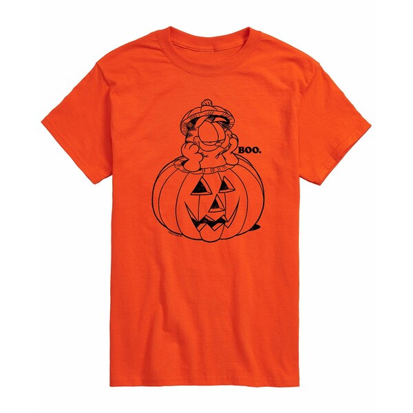 エアウェーブス メンズ シャツ トップス Men's Garfield Pumpkin T-shirt Orange